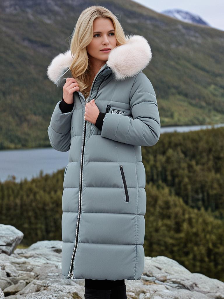 Celesta - Gewatteerde Winterparka met Imitatiebont Capuchon
