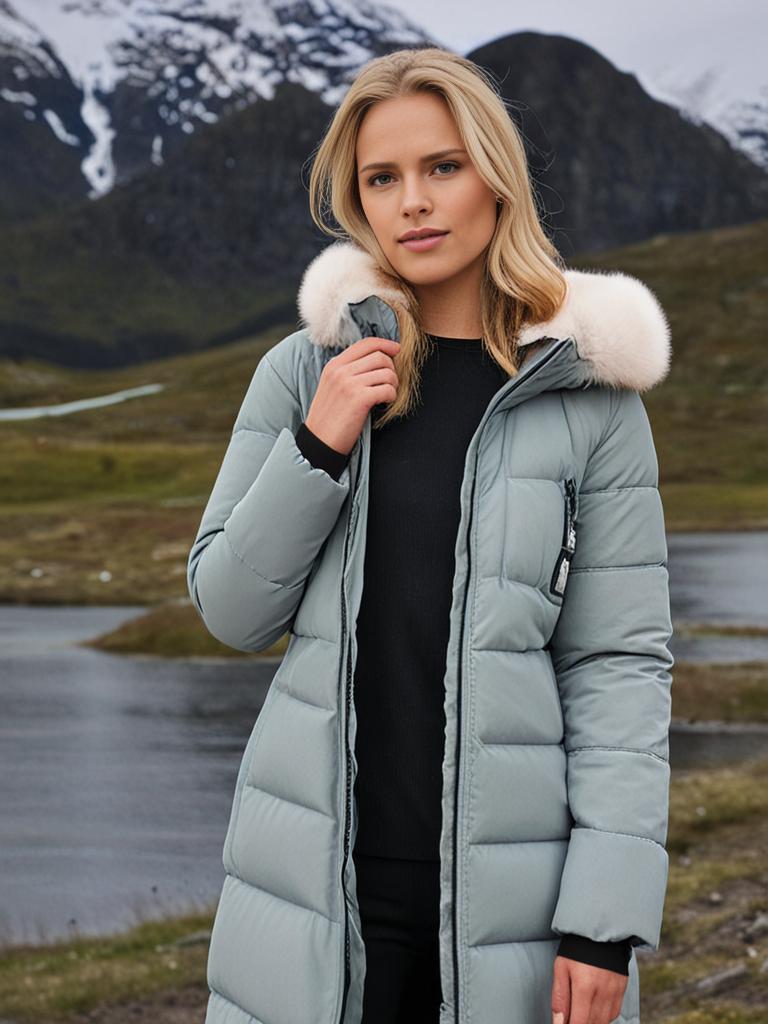 Celesta - Gewatteerde Winterparka met Imitatiebont Capuchon