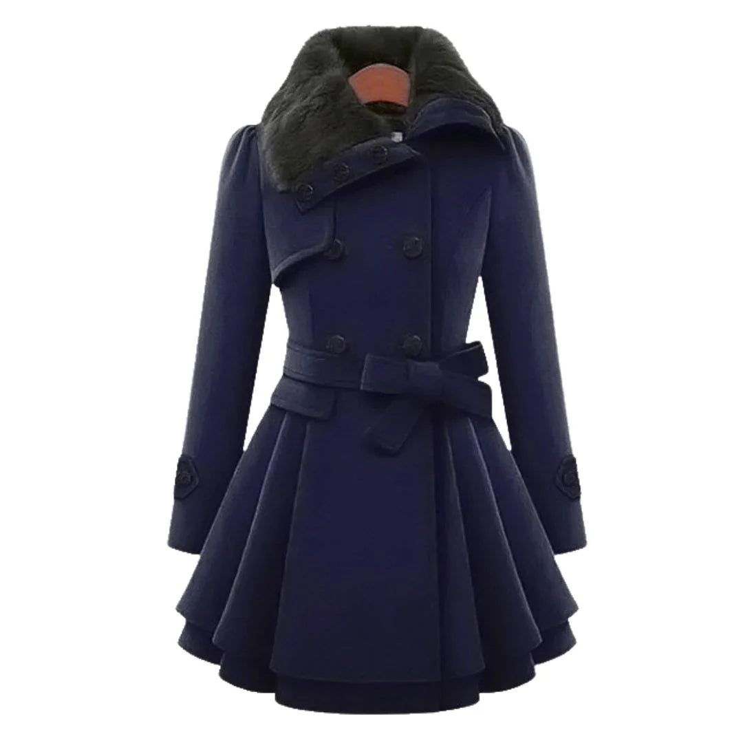 Gabrielle | Elegante Abrigo Trench de Lana de Cachemira