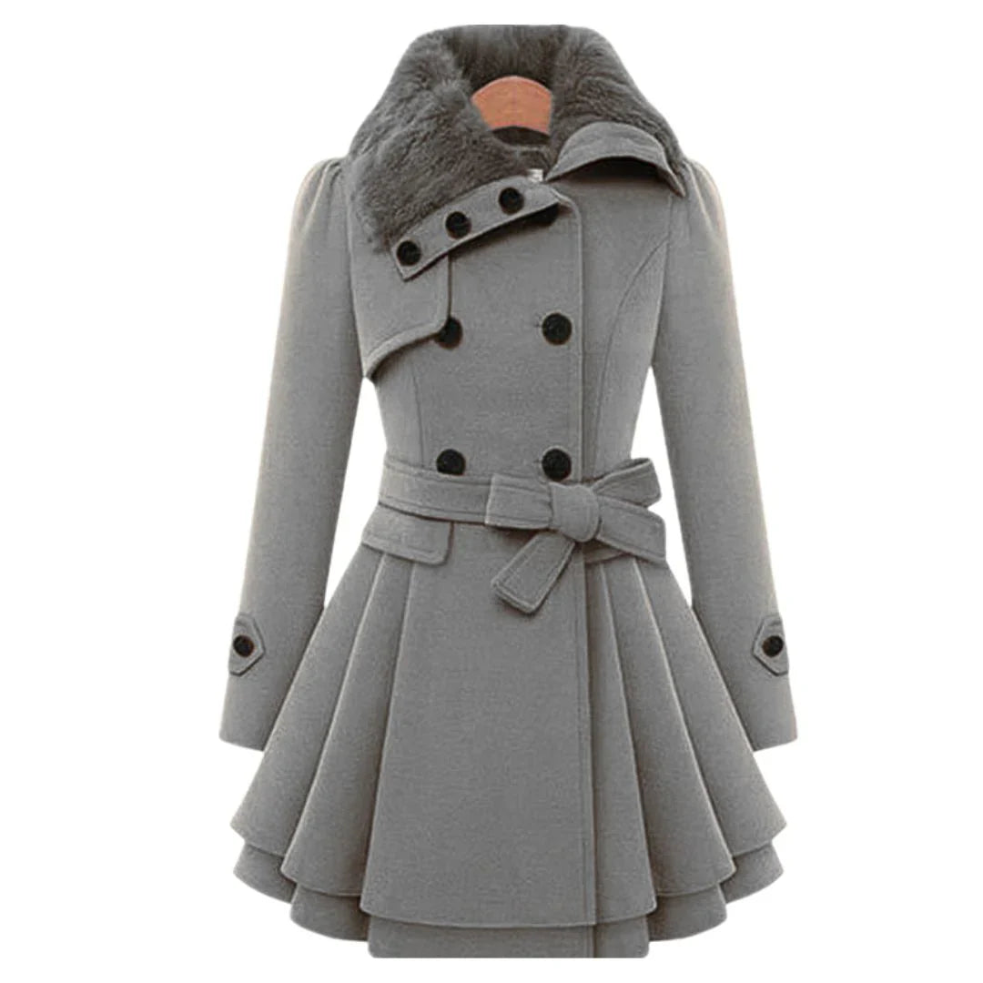 Gabrielle | Elegante Abrigo Trench de Lana de Cachemira