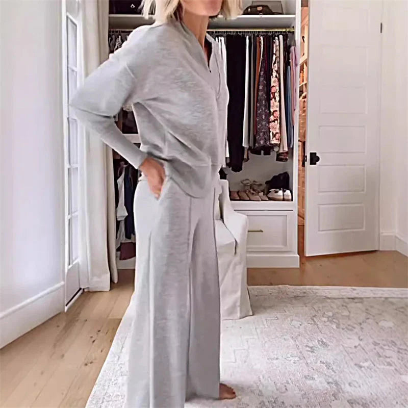Lorraine™ Conjunto casual para mujer 【Top + pantalón】