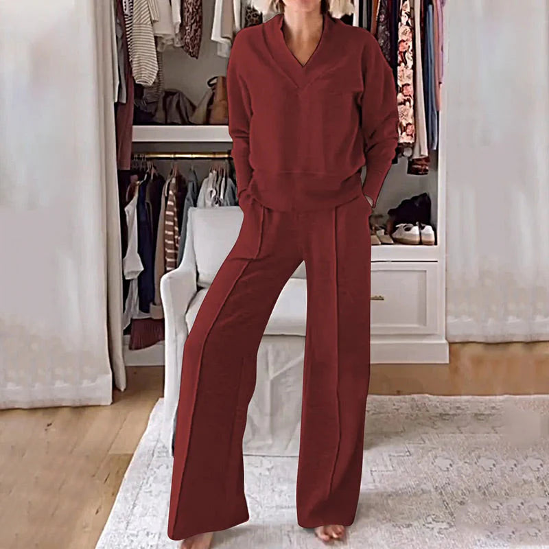 Lorraine™ Conjunto casual para mujer 【Top + pantalón】