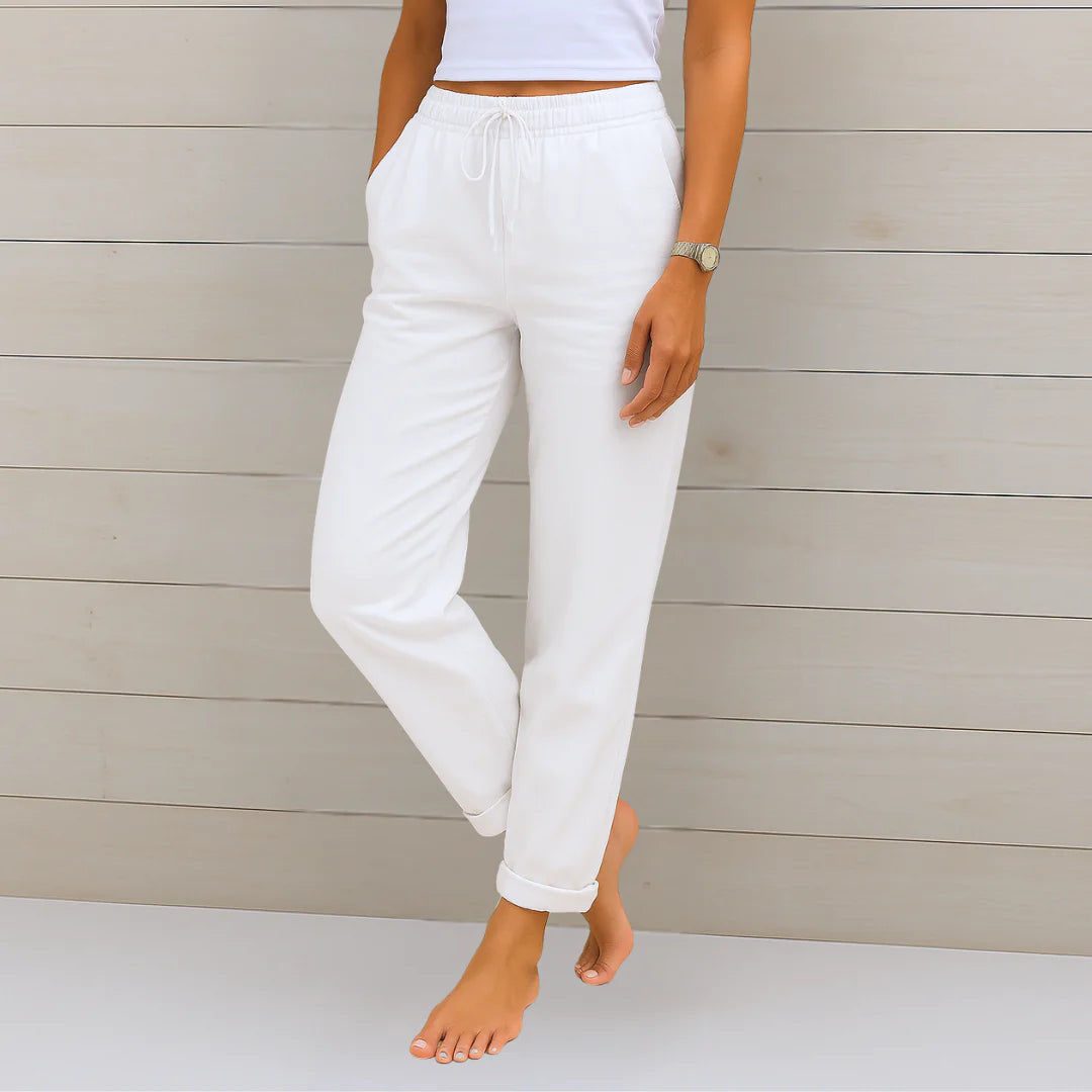 Myron - Pantalón Premium de Lino Elástico y Transpirable