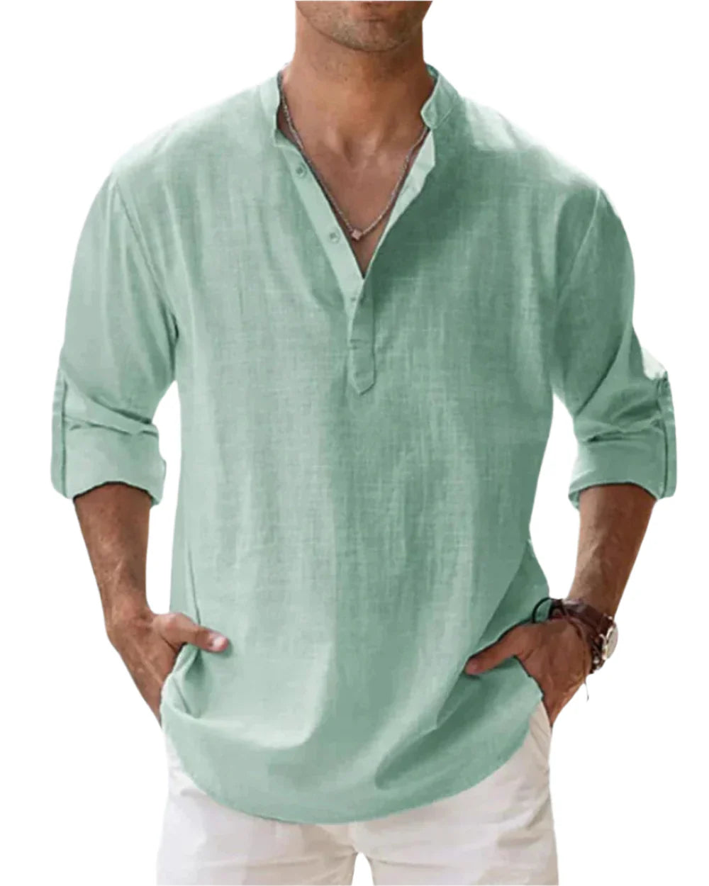 Pierre - Camisa de manga larga de algodón