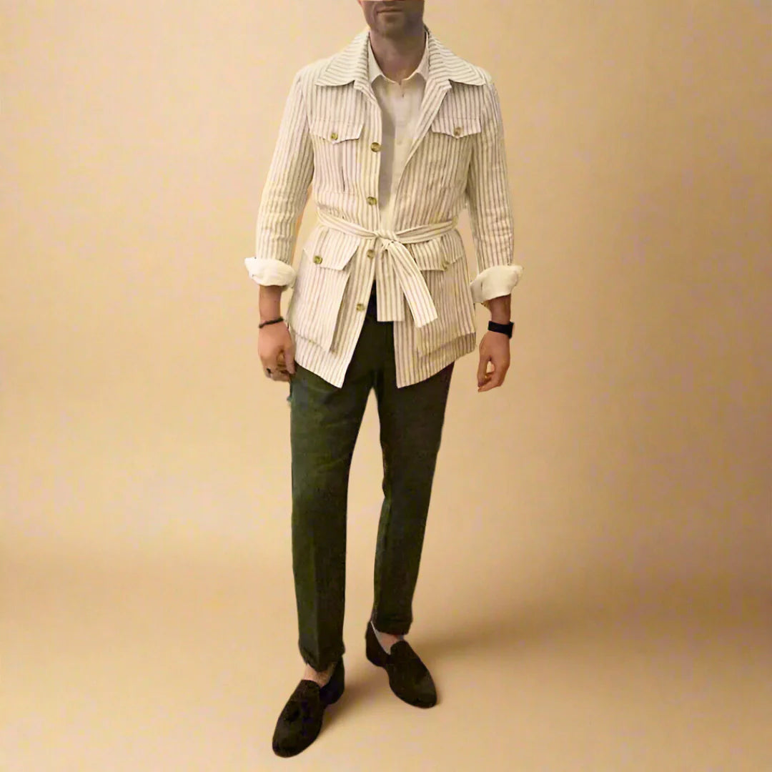 Claudio - Chaqueta con cinturón para hombre