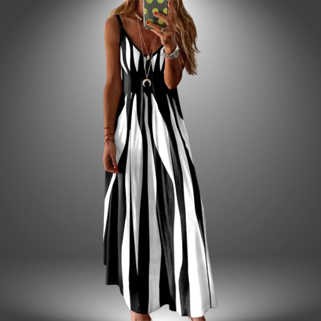 Angela - Vestido largo artesanal de estilo casual
