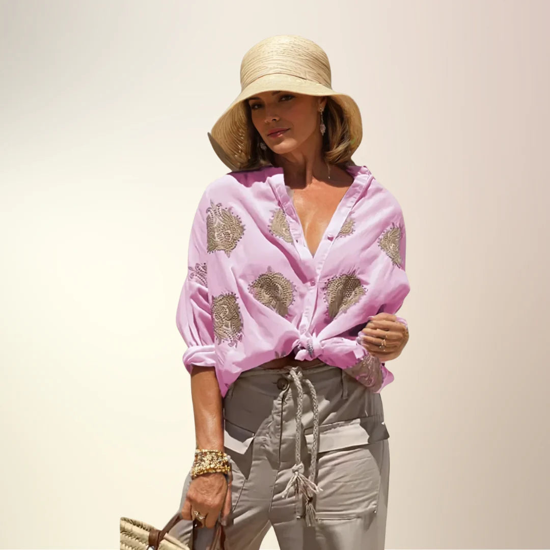 Dina - Blusa ligera y chic de manga larga