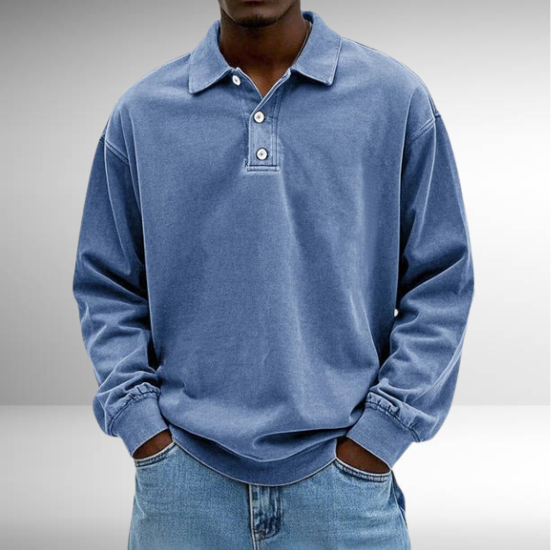 Arnaud™ Polo Vintage de Manga Larga