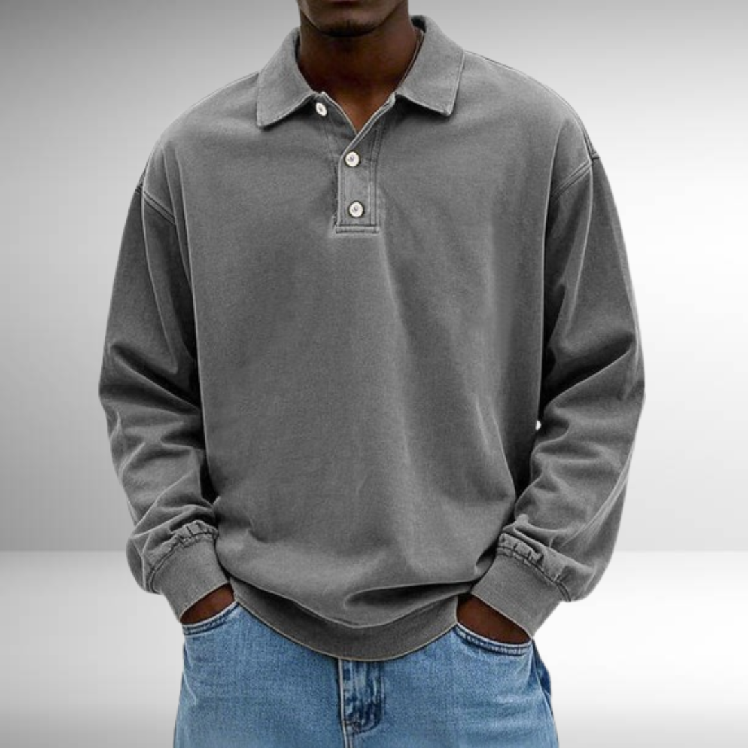 Arnaud™ Polo Vintage de Manga Larga