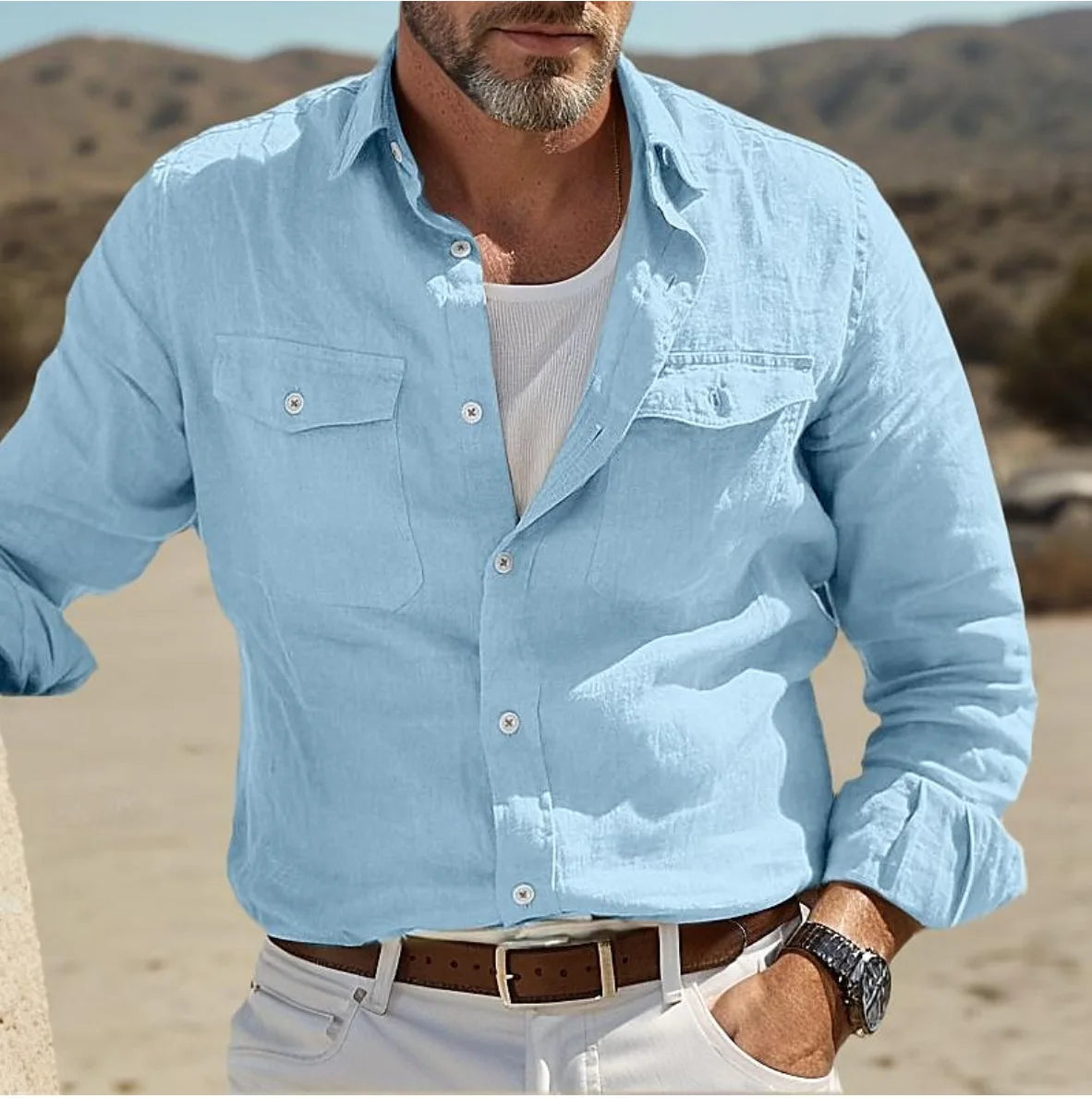 Eduardo - Camisa de Lino con Estilo