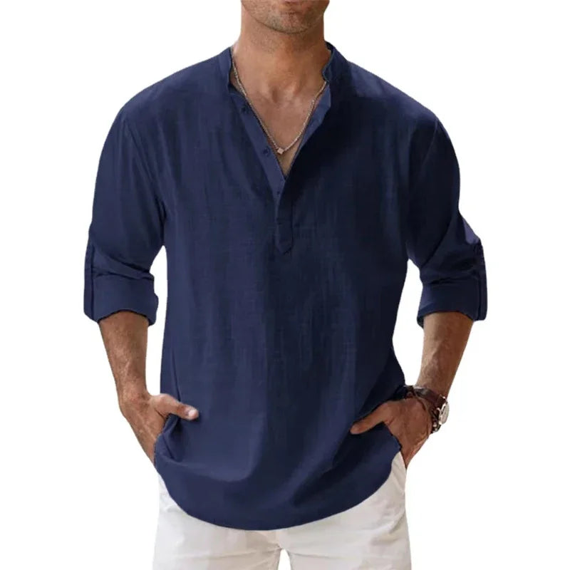 Pierre - Camisa de manga larga de algodón