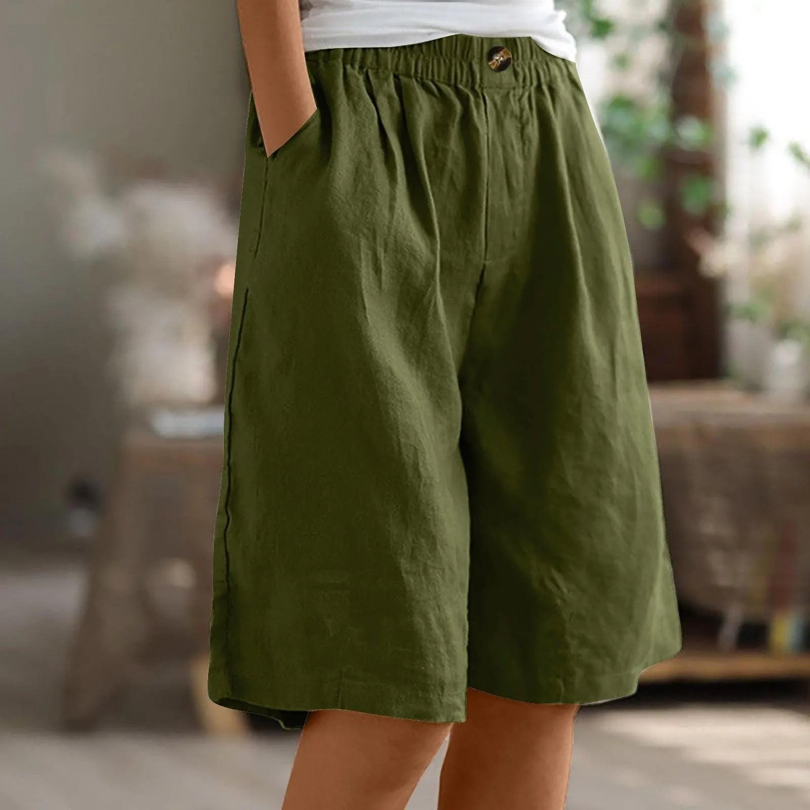 Ambar - Bermudas de Lino con Estilo para Mujer