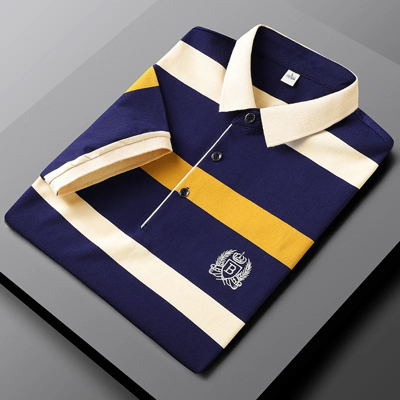Bastiani - Polo premium a rayas para hombre