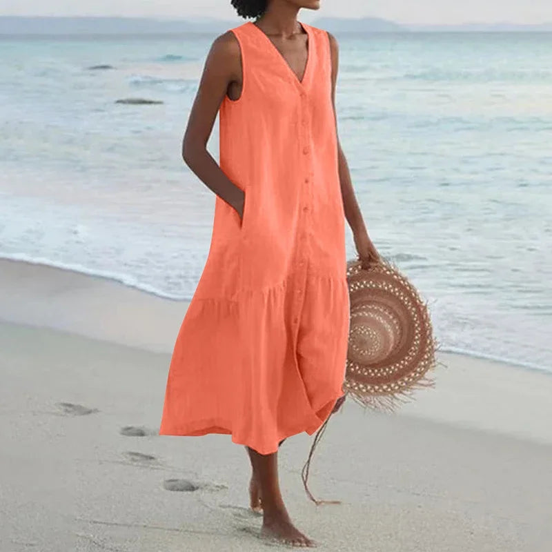 Leandra - Vestido de verano con escote en V