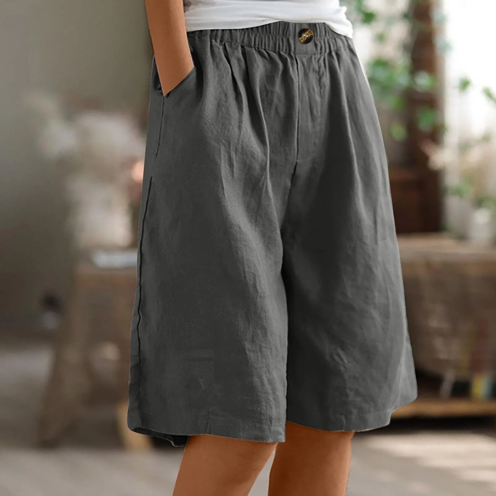 Ambar - Bermudas de Lino con Estilo para Mujer