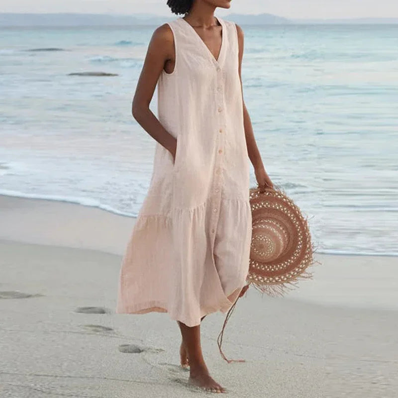 Leandra - Vestido de verano con escote en V