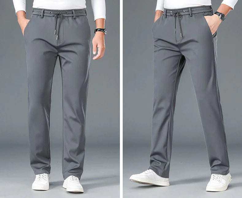 Mikel - Pantalón de algodón sin plancha para hombre