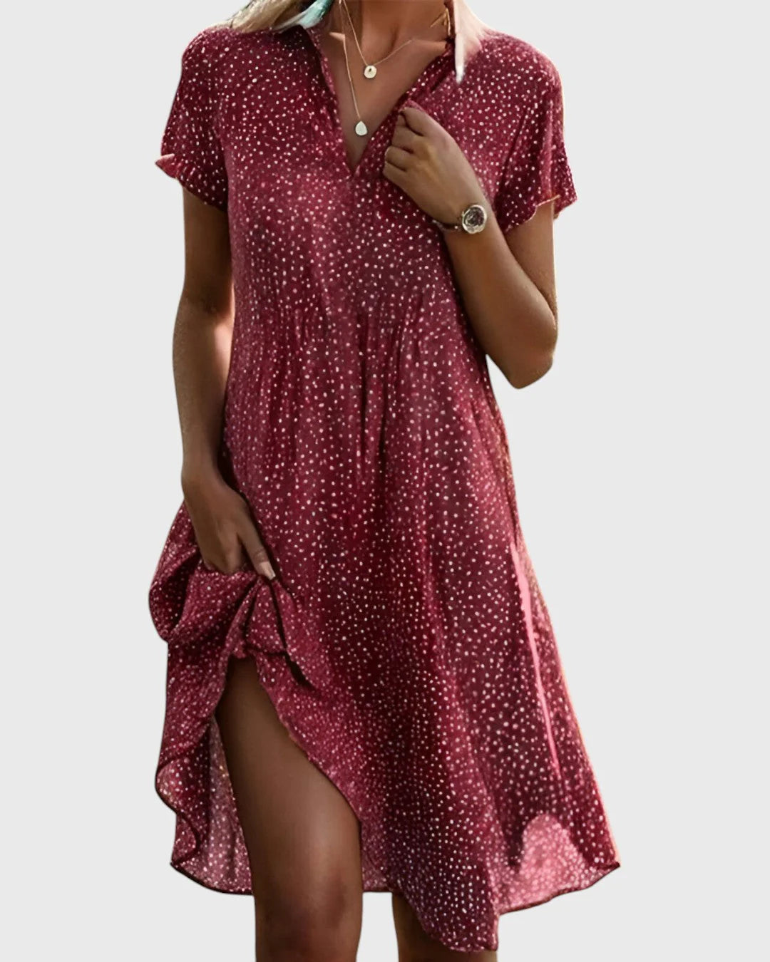 Mara - Vestido midi refinado y fluido para un estilo libre y seguro